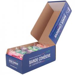 Bandes cohésives de contention coloris fluo - lot de 18